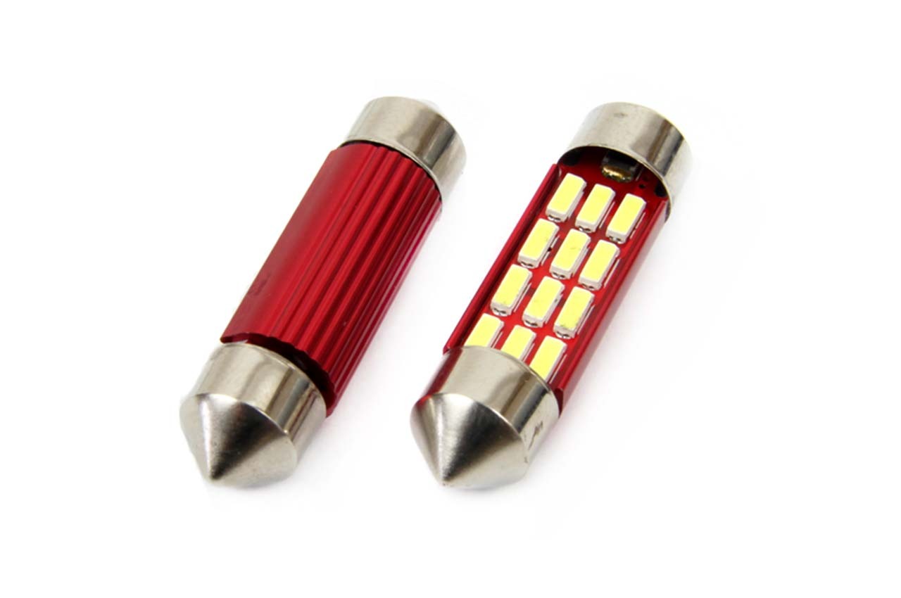 36MM LED - CANBUS - 12SMD - 4014 - 2 stuks - wit 36MM LED - CANBUS - 12SMD - 4014 - 2 stuks - wit